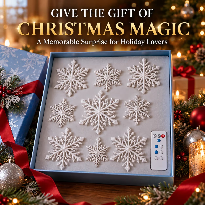 ⏳ Last Day 49% OFF – ❄️ LED Snowflake Wall Lights | 3D Christmas Snowflake Décor with Blue & White Glow, Remote Control & Magical Indoor Holiday Atmosphere ✨