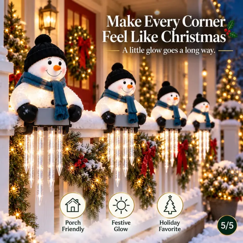⛄ Today 49% OFF ✨  WinterGlow Snowman Icicle Light Decor