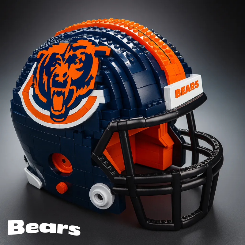 🔥 Last Day 49% OFF | 🏈Football Team Building Block Helmet