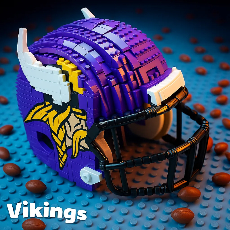 🔥 Last Day 49% OFF | 🏈Football Team Building Block Helmet