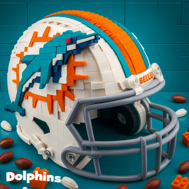 🔥 Last Day 49% OFF | 🏈Football Team Building Block Helmet