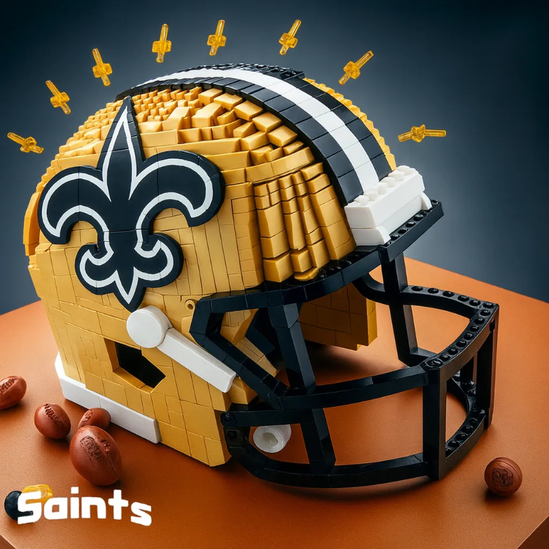 🔥 Last Day 49% OFF | 🏈Football Team Building Block Helmet