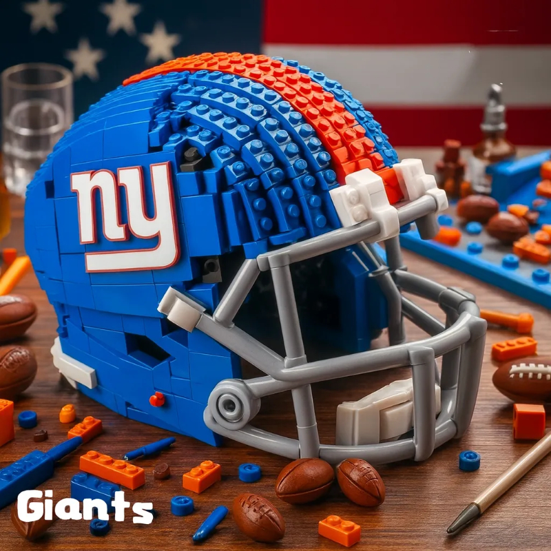 🔥 Last Day 49% OFF | 🏈Football Team Building Block Helmet