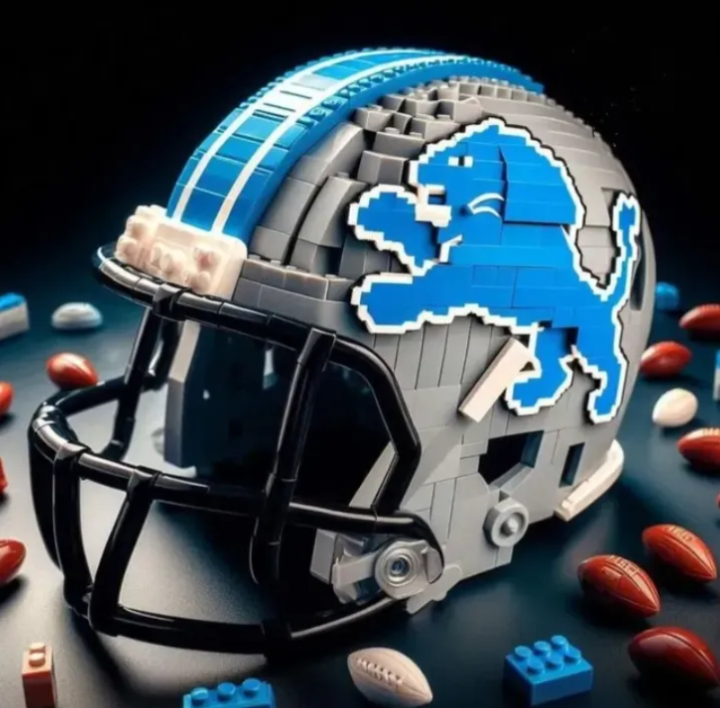 🔥 Last Day 49% OFF | 🏈Football Team Building Block Helmet