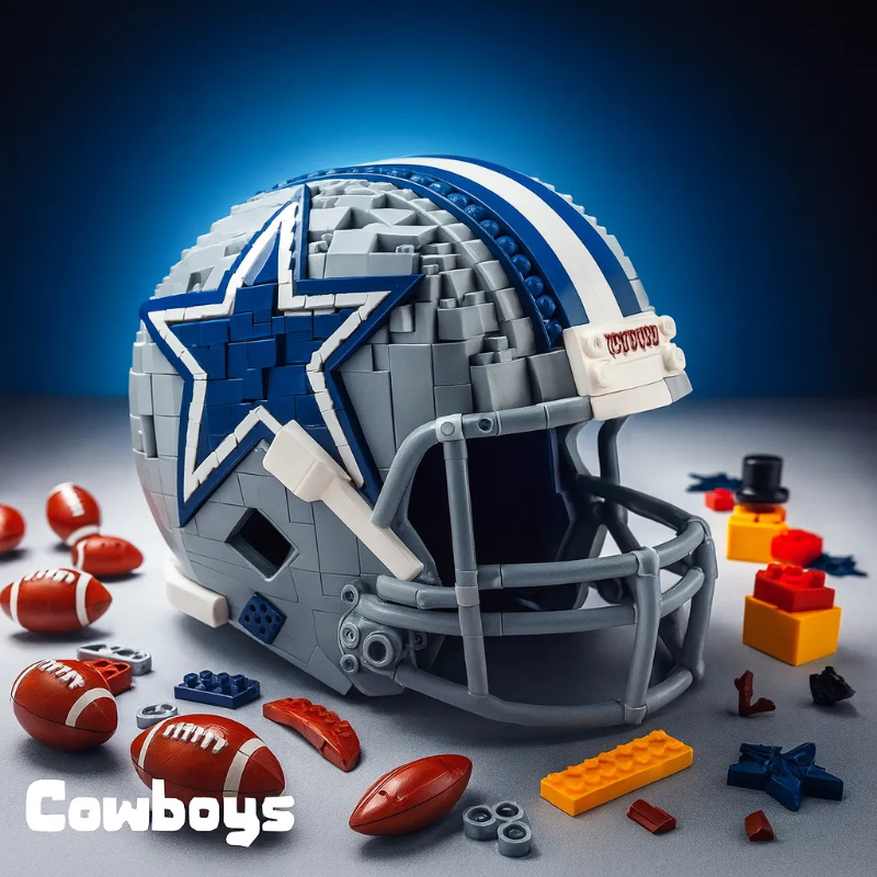 🔥 Last Day 49% OFF | 🏈Football Team Building Block Helmet
