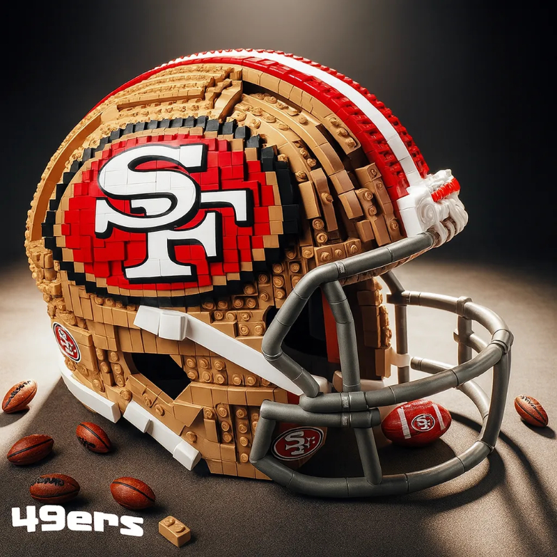 🔥 Last Day 49% OFF | 🏈Football Team Building Block Helmet