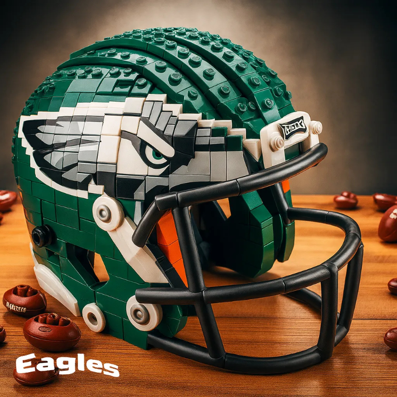 🔥 Last Day 49% OFF | 🏈Football Team Building Block Helmet