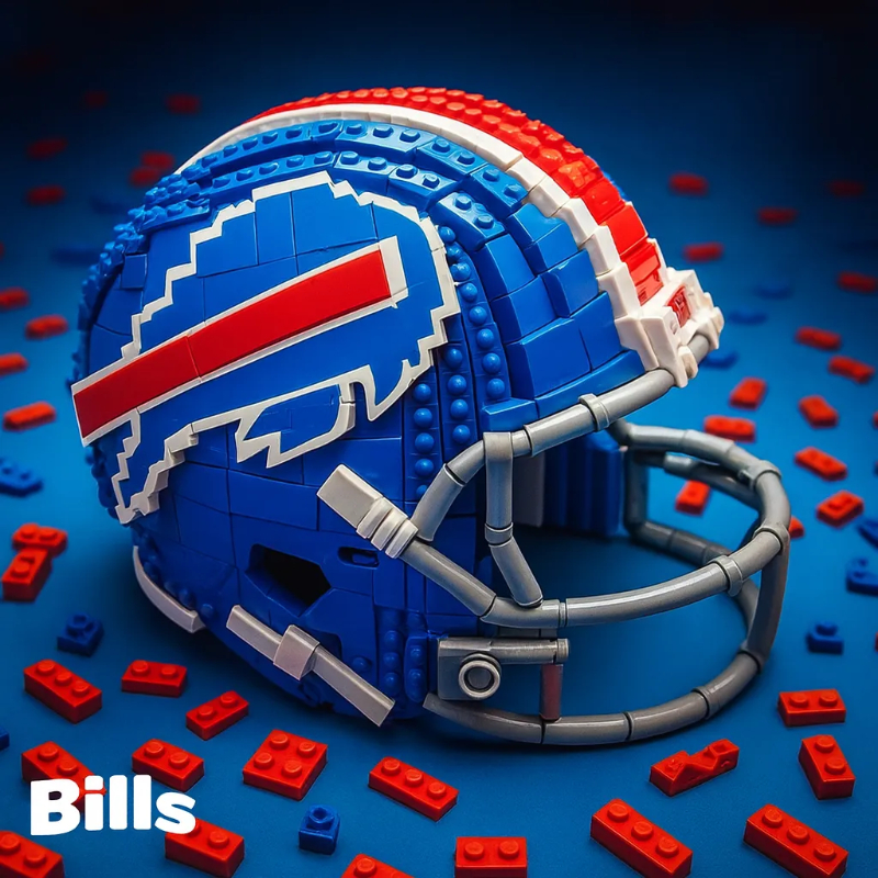 🔥 Last Day 49% OFF | 🏈Football Team Building Block Helmet