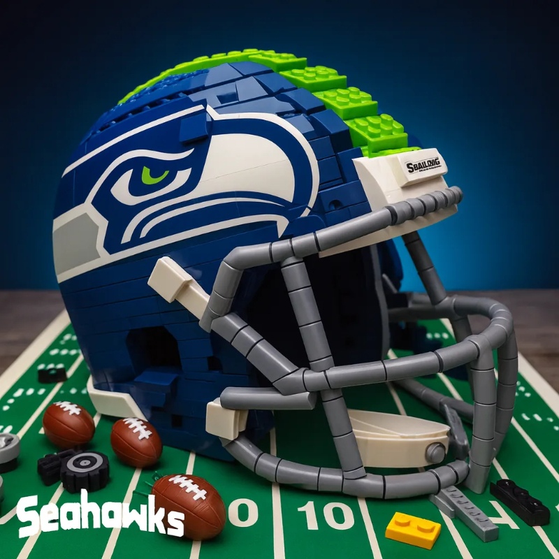 🔥 Last Day 49% OFF | 🏈Football Team Building Block Helmet