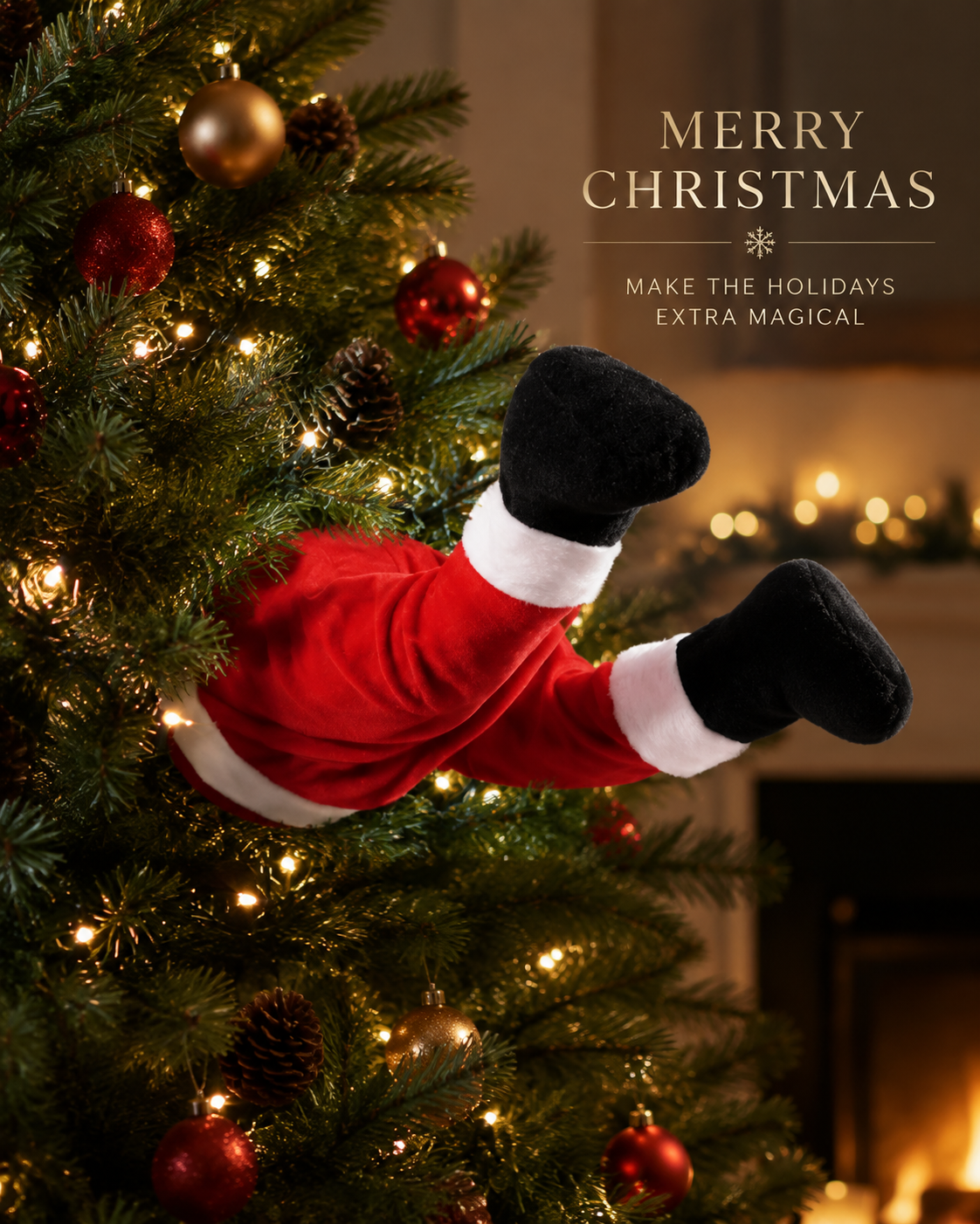 🎁 Merry Legs Christmas Tree Decor ✨