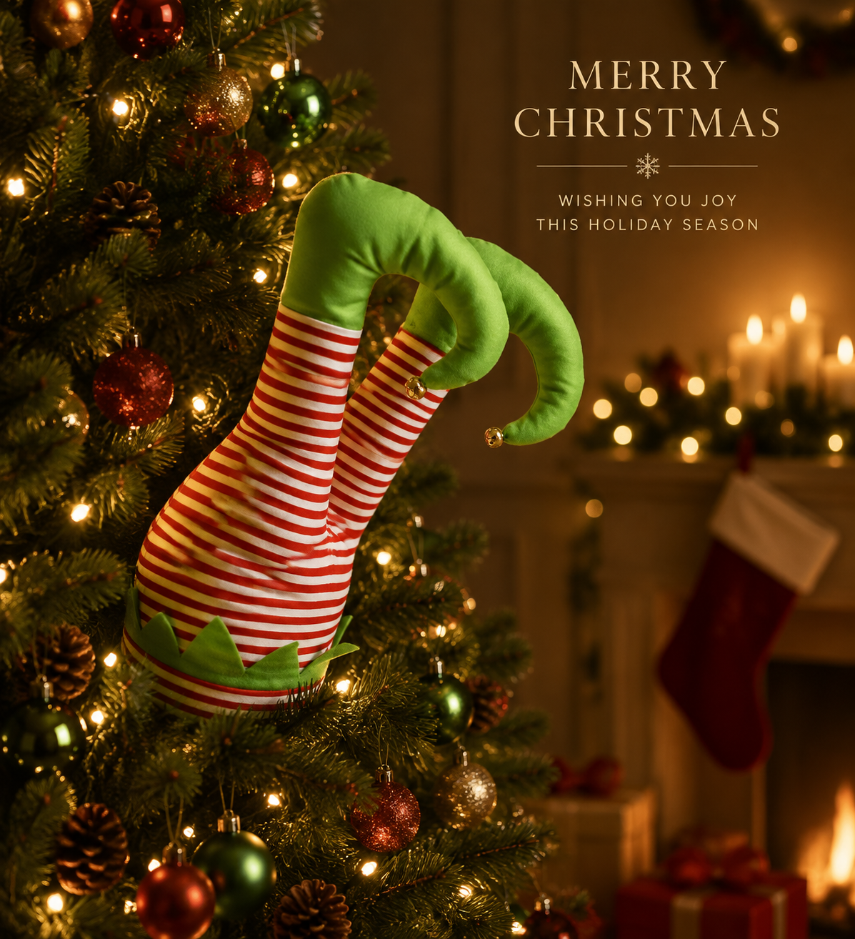 🎁 Merry Legs Christmas Tree Decor ✨