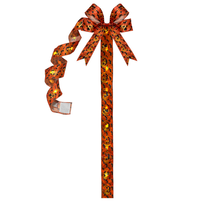 Light Up Halloween LED Bow Decoration