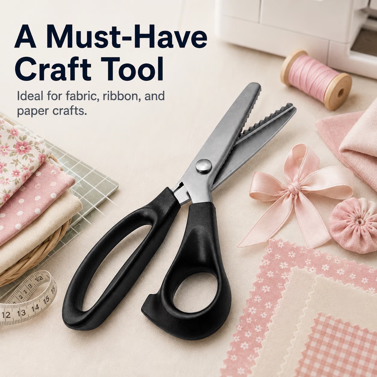 ✂️ Limited-Time 49% OFF – 5mm Zigzag Pinking Shears for Fabric & Crafts