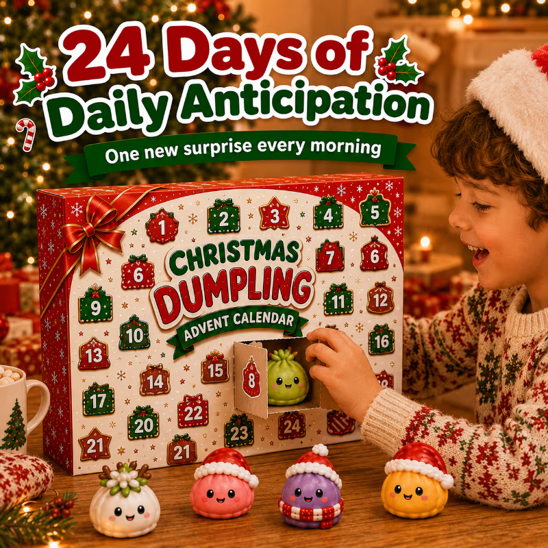 🎄Last Day🔥49% OFF| 🎄Christmas Dumpling Advent Calendar 2026 | 24 Days of Squishy Surprises🎁