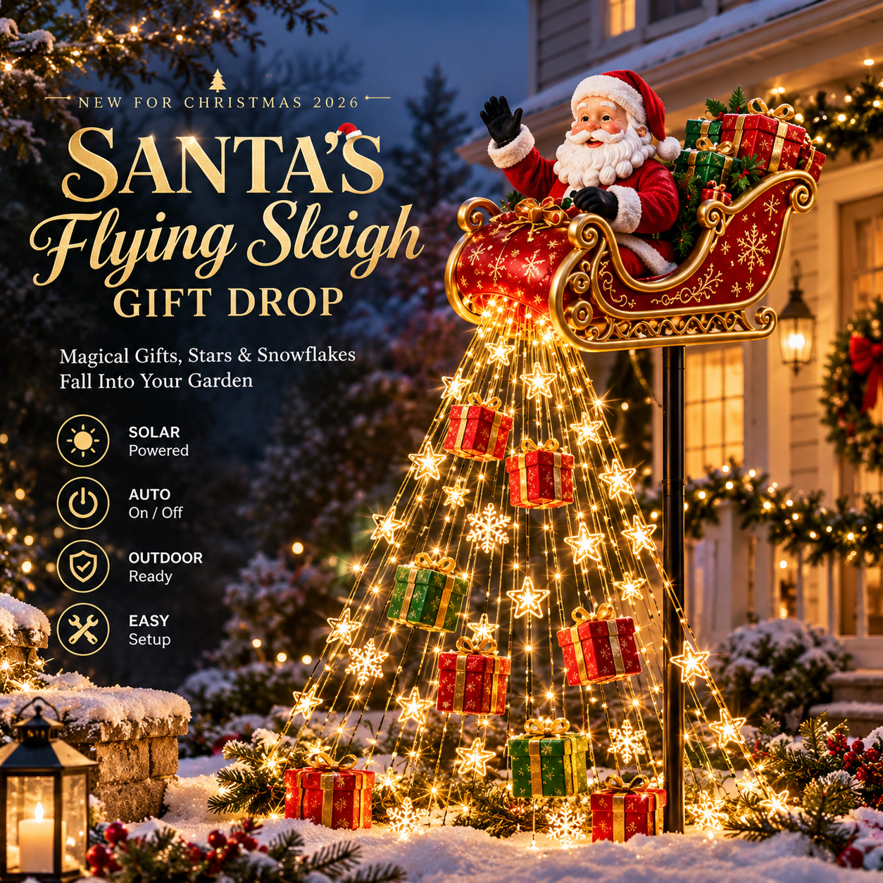 🎄Last Day🔥49% OFF| ⛄Snowman Magic Fountain‑Flowing Snowflake LED Christmas Garden Light❄️ | Waterproof | Outdoor Lawn Yard Holiday Decor