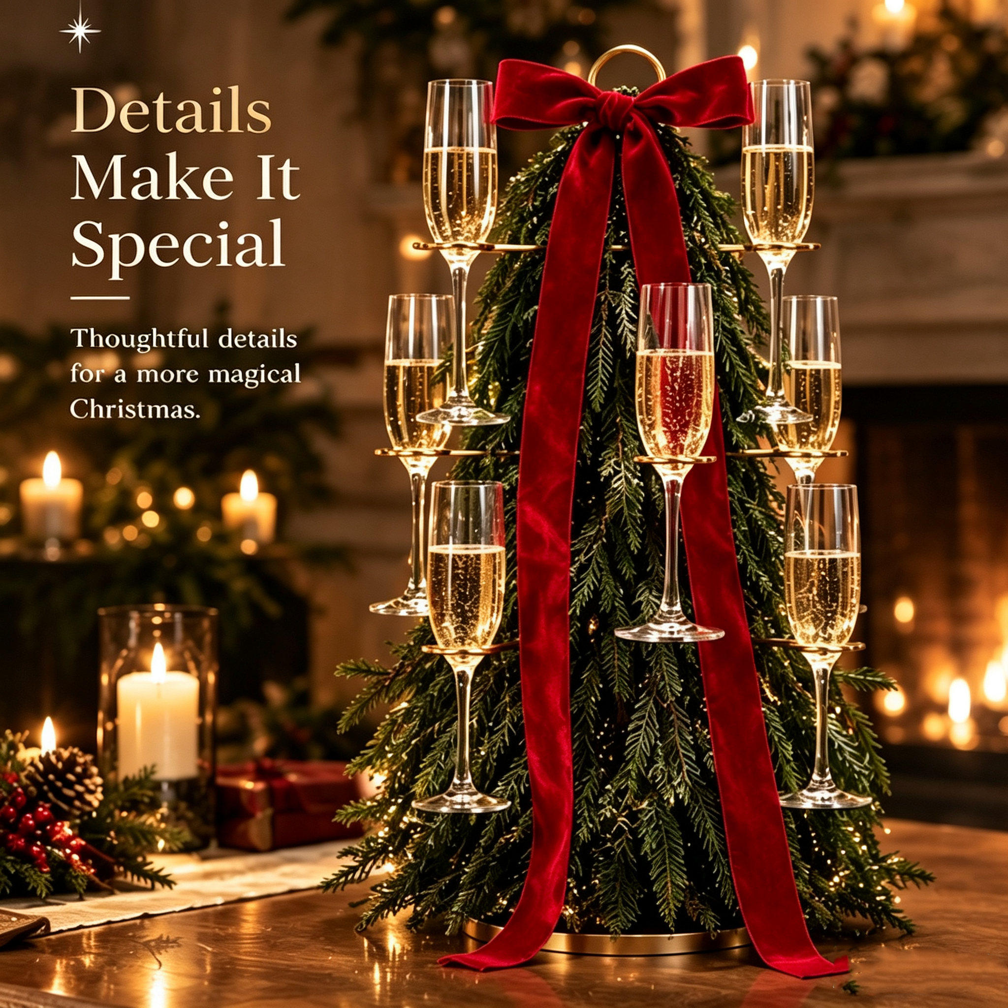 🎄Christmas Tree Champagne Glass Holder