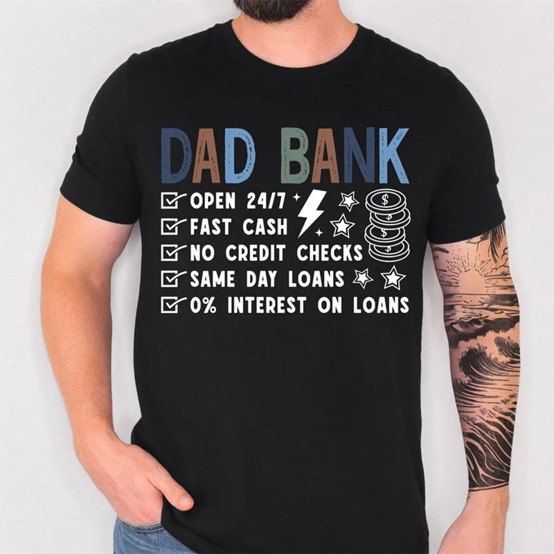 Funny Dad Shirt Dad Bank Shirt For Fathers Day Gift