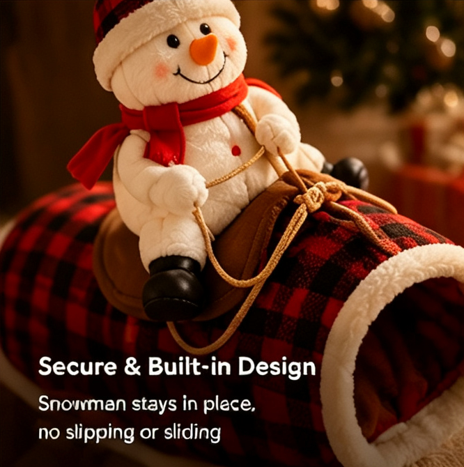 🎄 Merry Moments Christmas Dog Costume 🐶 – Snowman & Santa Rider Holiday Outfit