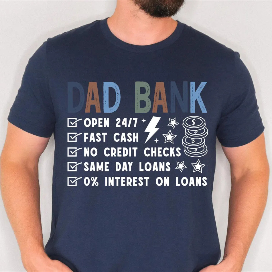 Funny Dad Shirt Dad Bank Shirt For Fathers Day Gift