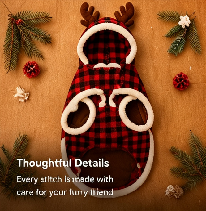 🎄 Merry Moments Christmas Dog Costume 🐶 – Snowman & Santa Rider Holiday Outfit