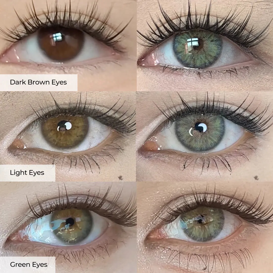 MYEYEBB Petite Iris Grey Green Prescription Colored Contact Lenses