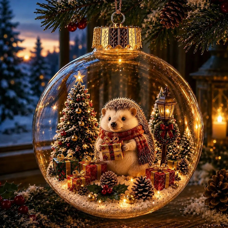 🎄Glowing Christmas Diorama Ornament – A Tiny Winter World in Your Hands