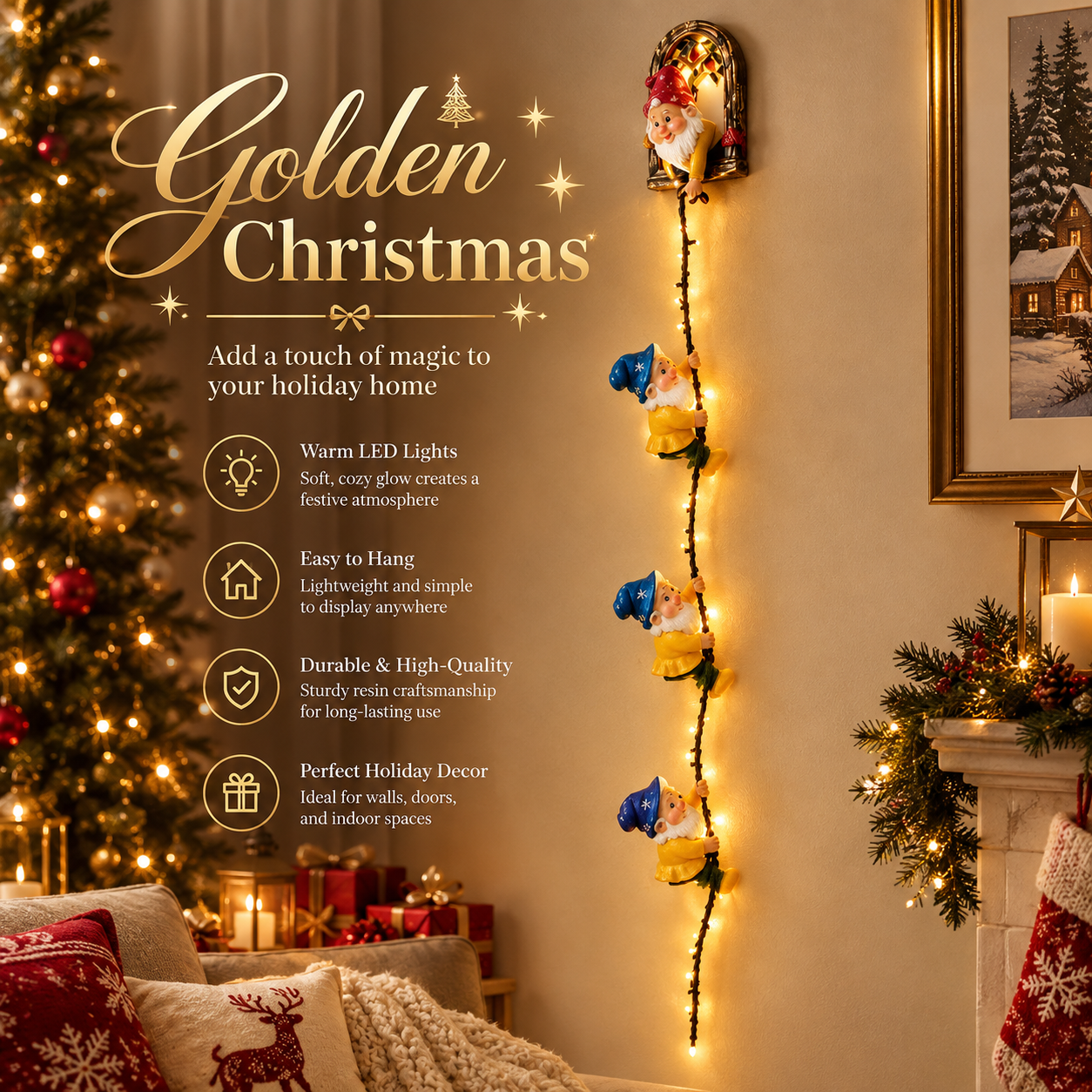 💥 LAST DAY 49% OFF - 🎄 Christmas Gnome String Lights  (📦Buy 2 Free Shipping)
