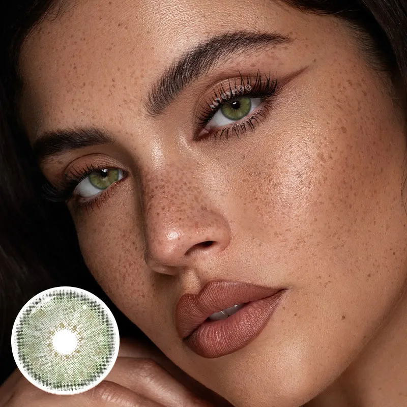 MYEYEBB Petite Iris Green Prescription Colored Contact Lenses