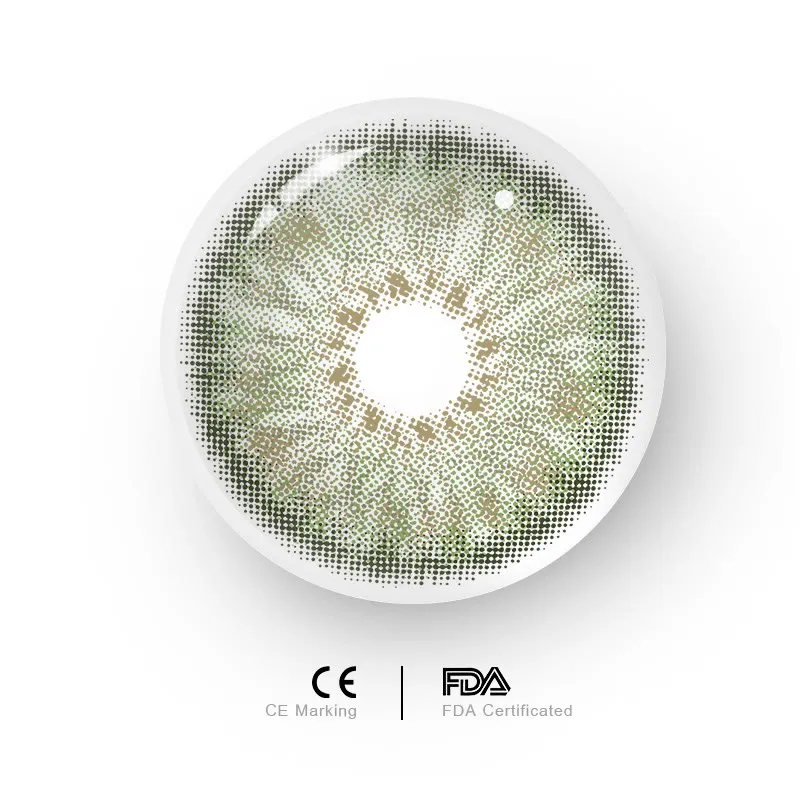 MYEYEBB Petite Iris Green Prescription Colored Contact Lenses