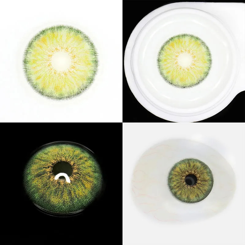 MYEYEBB Petite Iris Green Prescription Colored Contact Lenses