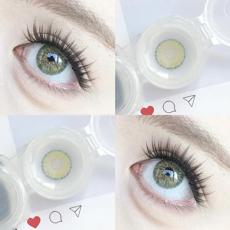 MYEYEBB Petite Iris Green Prescription Colored Contact Lenses