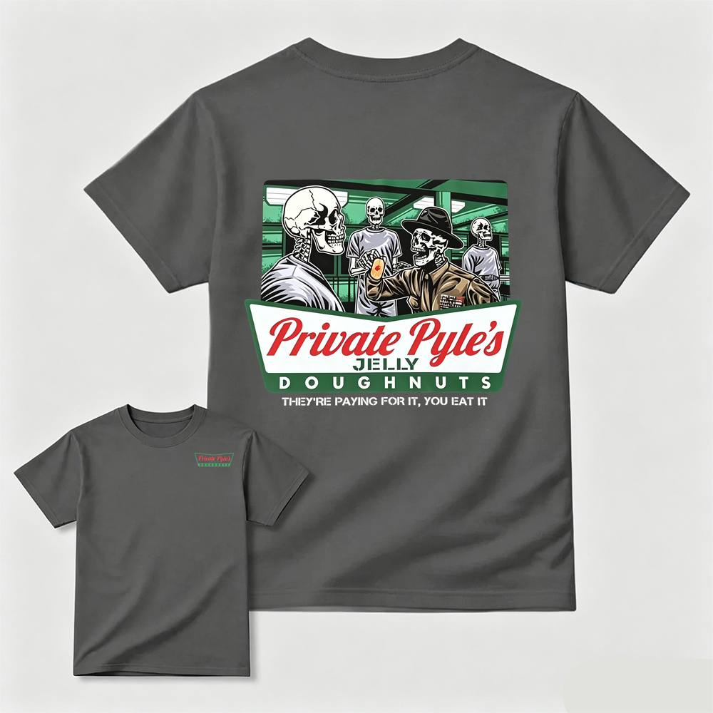 Private Pyle's Jelly Doughnuts Full Metal Jacket Skeleton Graphic T-Shirt