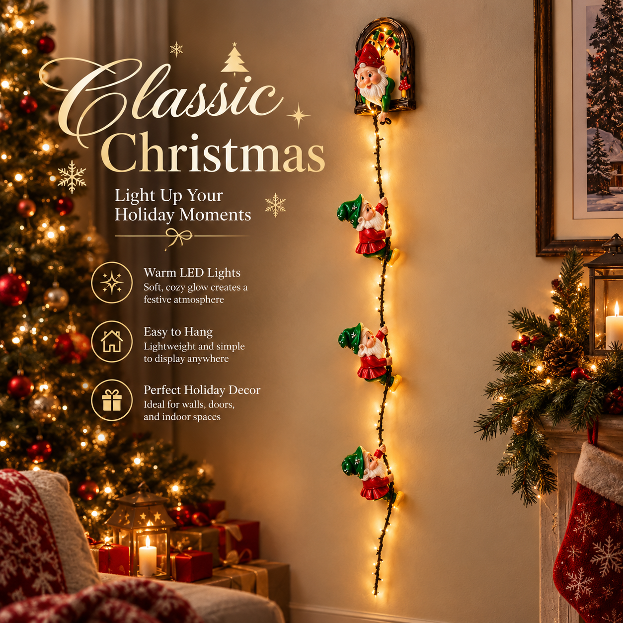 💥 LAST DAY 49% OFF - 🎄 Christmas Gnome String Lights  (📦Buy 2 Free Shipping)