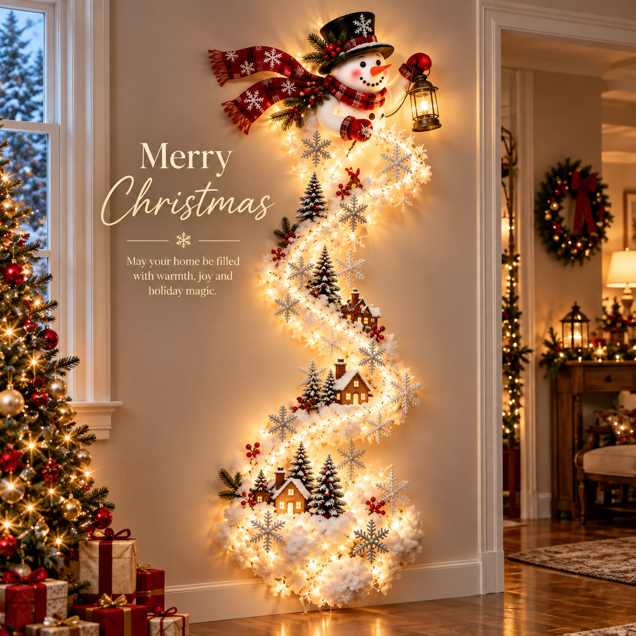 ✨ Christmas Magic Trail Wall Light | Bring Festive Magic Straight To Your Wall