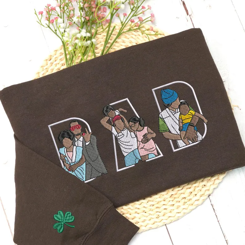 Custom Family Embroidered Sweatshirt – Personalized Mother’s Day Gift for Mom & Dad