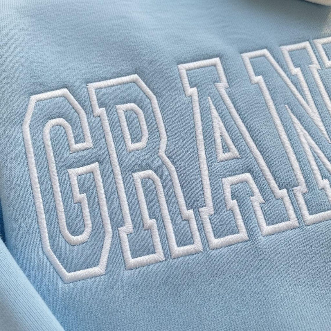 Custom Gigi Mimi Mama Grandma Embroidered Sweatshirt & Hoodie Mothers Day Gifts for Her Personalized Embroidery Grandma Crewneck