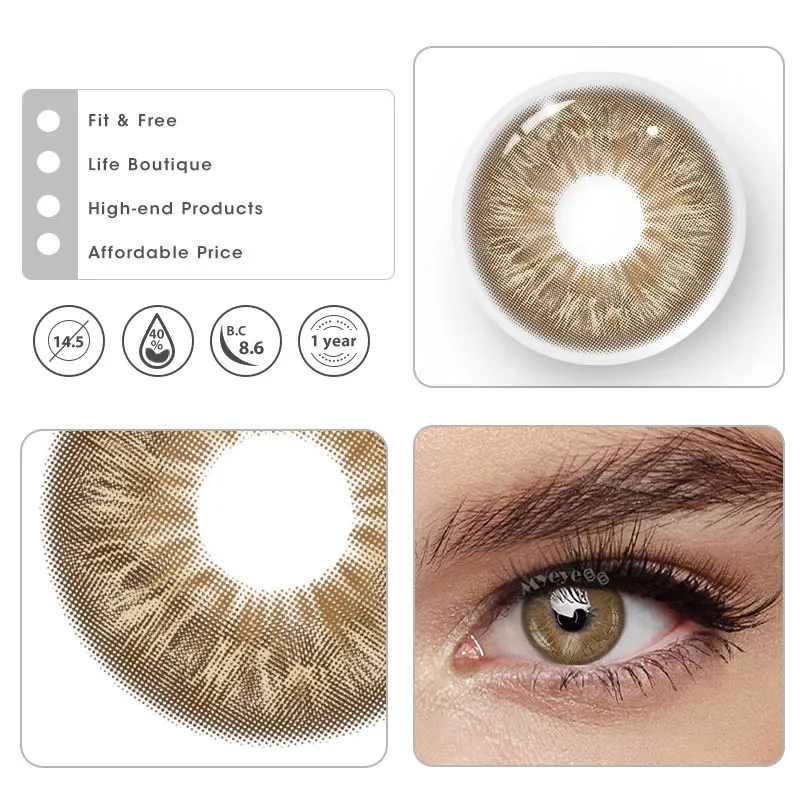 Crush Brown  Colored Contact Lenses