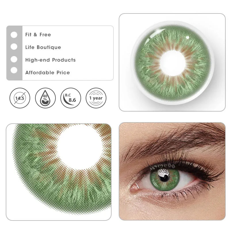 Crush  Green Prescription Colored Contact Lenses
