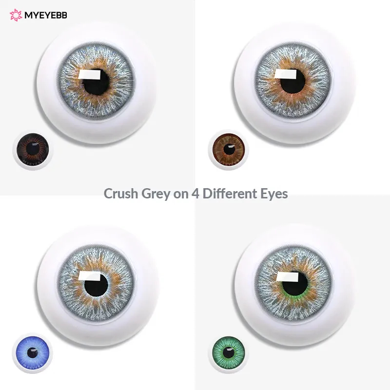Crush Grey Prescription Colored Contact Lenses