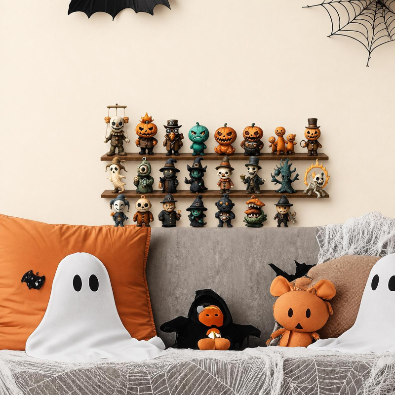 31 Nights of Fright Halloween Countdown Box, Horror Figurines Advent Calendar, Spooky Mini Collectible Decor for Halloween