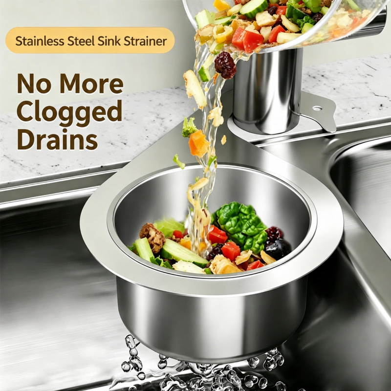 Swan‑Shaped Faucet‑Hanging Stainless Steel Sink Strainer