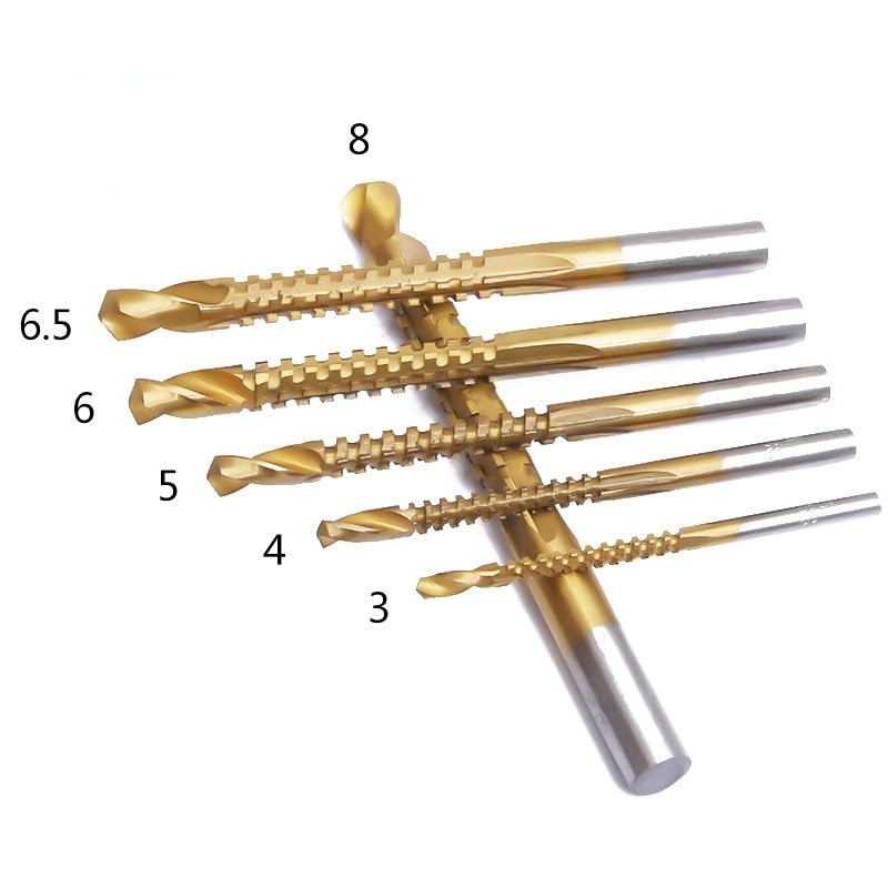 6Pcs Cobalt Twist Drill Tap Combo Set 🔥 Metric 3-8mm Spiral Screw Tap Drill Bits for Metal Drilling & Thread Tapping