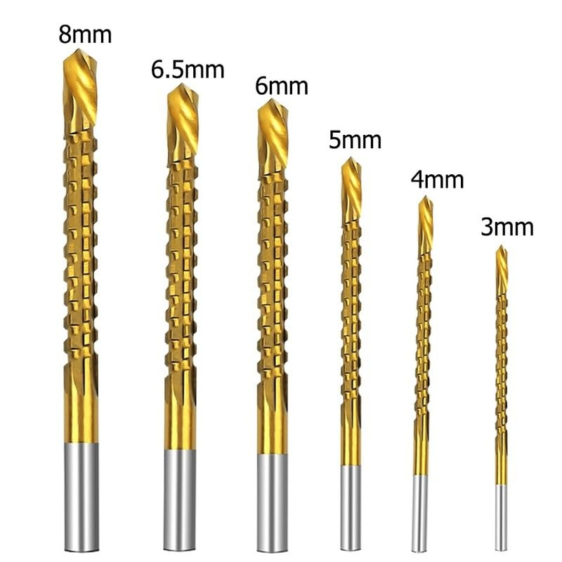 6Pcs Cobalt Twist Drill Tap Combo Set 🔥 Metric 3-8mm Spiral Screw Tap Drill Bits for Metal Drilling & Thread Tapping