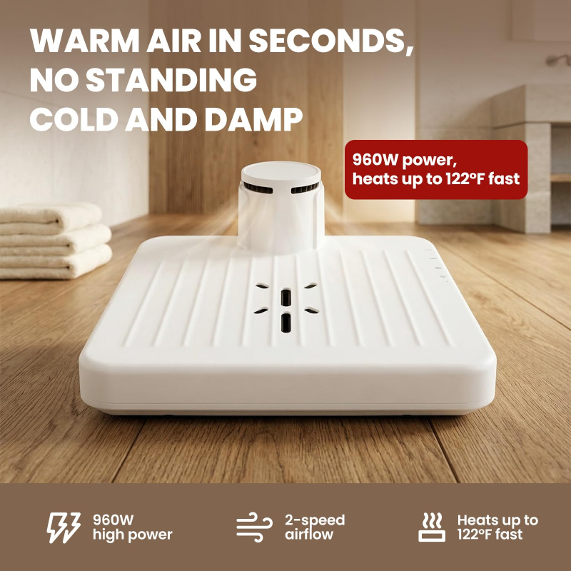 Full Body Dryer after Shower, 960W, Hot and Cool Air, White
