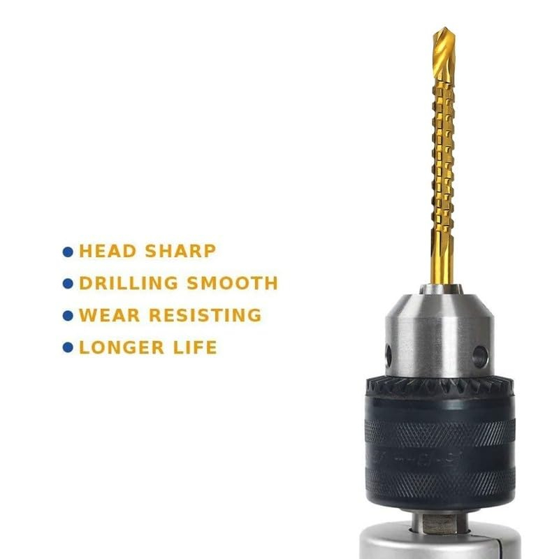 6Pcs Cobalt Twist Drill Tap Combo Set 🔥 Metric 3-8mm Spiral Screw Tap Drill Bits for Metal Drilling & Thread Tapping