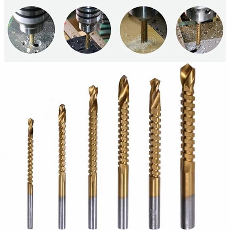 6Pcs Cobalt Twist Drill Tap Combo Set 🔥 Metric 3-8mm Spiral Screw Tap Drill Bits for Metal Drilling & Thread Tapping