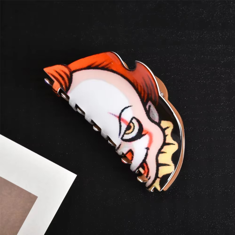 🔥BEST SELLER🎃2026 NEW Halloween Party Theme Acrylic Hair Claw Clips💀Spooky Horror Series Trendy Jaw Clips, INS Gothic Hair Accessories for Women Girls Halloween Costume