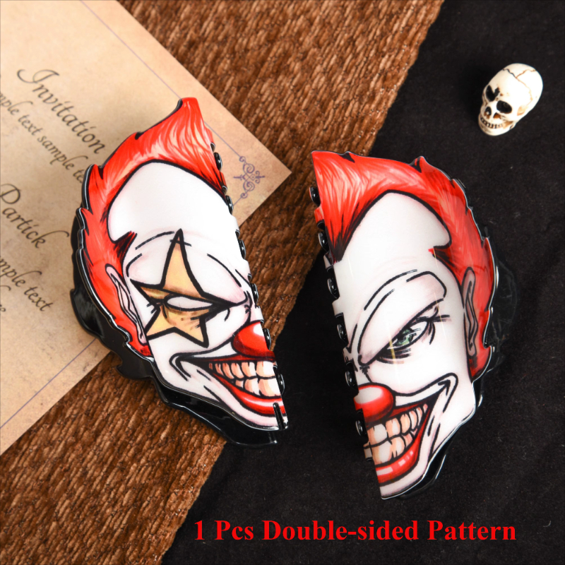 🔥BEST SELLER🎃2026 NEW Halloween Party Theme Acrylic Hair Claw Clips💀Spooky Horror Series Trendy Jaw Clips, INS Gothic Hair Accessories for Women Girls Halloween Costume
