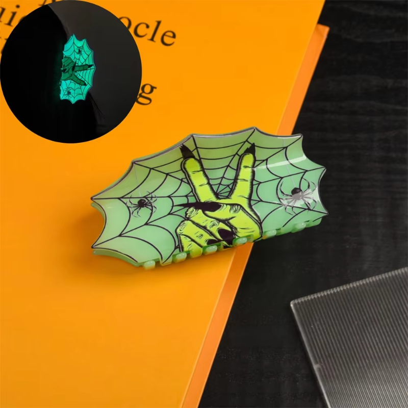 🔥BEST SELLER🎃2026 NEW Halloween Party Theme Acrylic Hair Claw Clips💀Spooky Horror Series Trendy Jaw Clips, INS Gothic Hair Accessories for Women Girls Halloween Costume