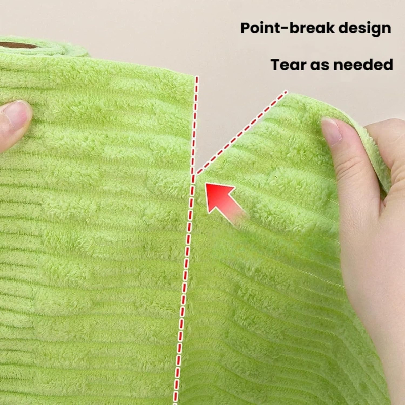 Tearable Microfiber Cleaning Cloth Roll, Reusable Lazy Dish Towels, Super Absorbent Lint‑Free Kitchen Rags for Oil & Furniture